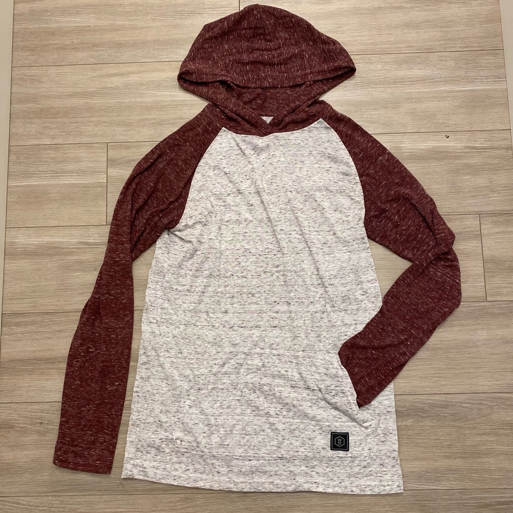 West 49 Baseball Style Burgundy Hoodie